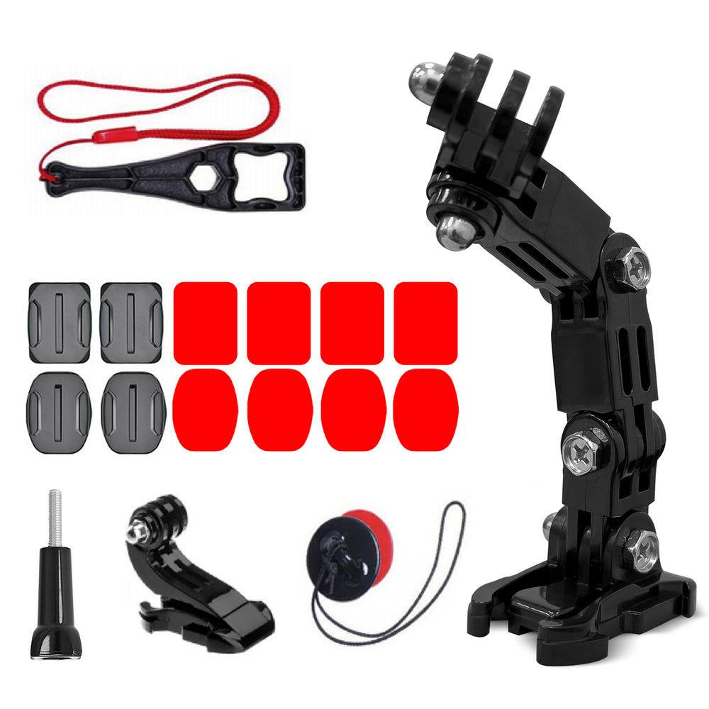 GoPro set of helmet mounting accessories for GoPro, DJI, Insta360, SJCam, Eken sports cameras (GoPro Cycling Helmet Chin Holder)_0