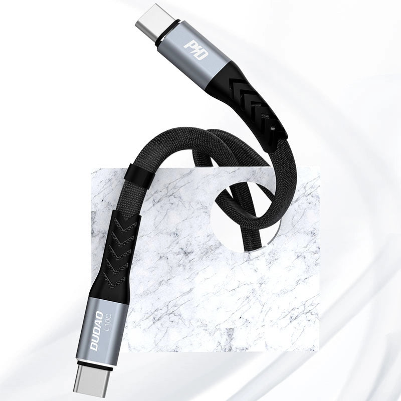 Dudao L10C USB-C - USB-C PD cable 100W 5A 0.23m - black_3