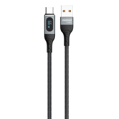 Dudao L7Max USB Cable - USB Type C Fast Charging PD 66W 1m with Display - Black_0