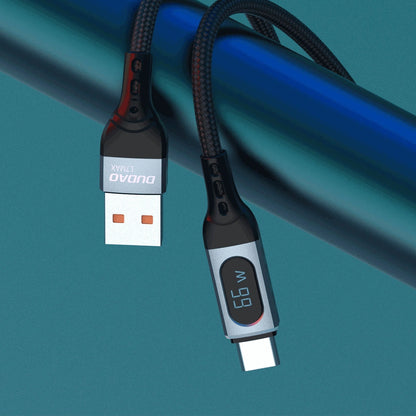 Dudao L7Max USB Cable - USB Type C Fast Charging PD 66W 1m with Display - Black_2