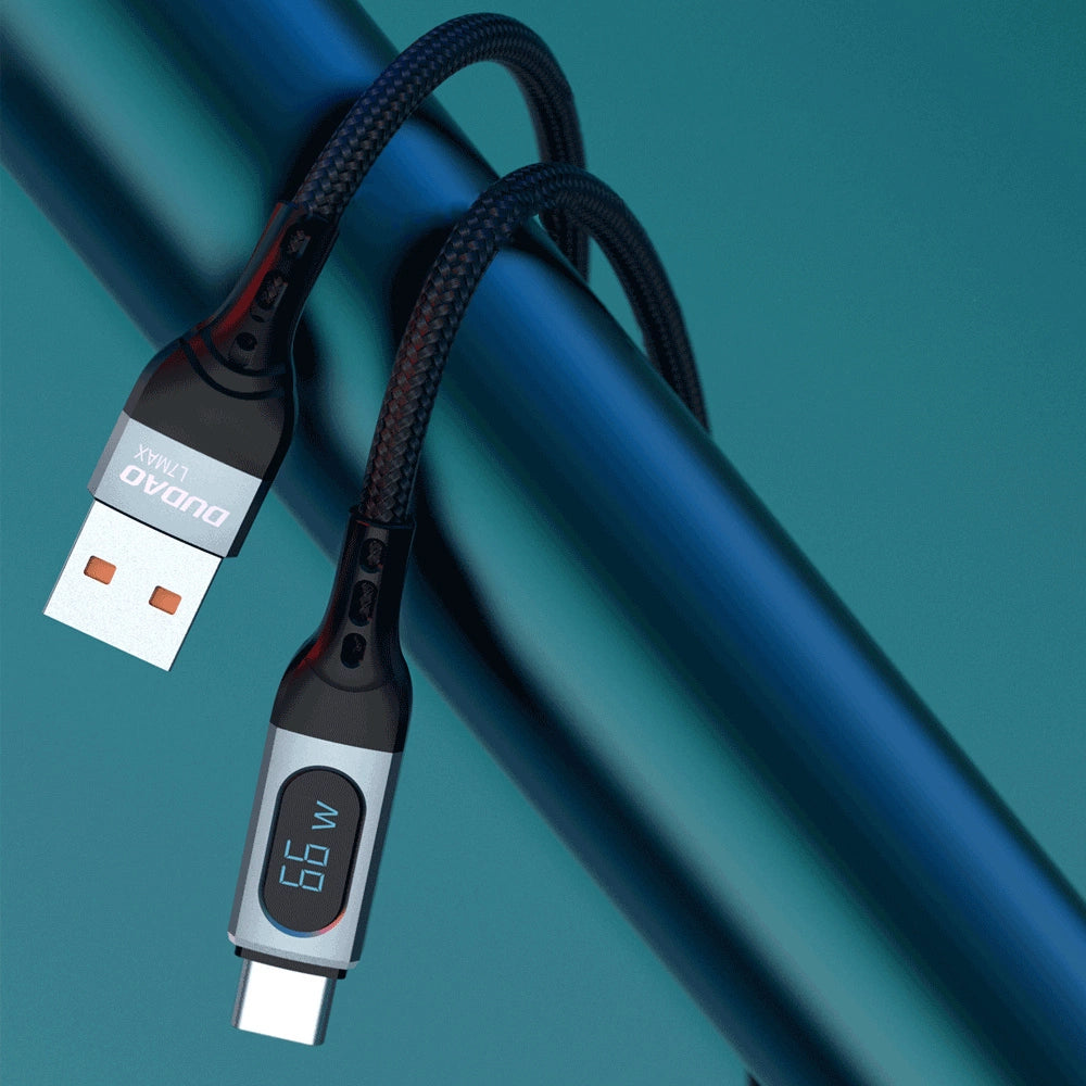 Dudao L7Max USB Cable - USB Type C Fast Charging PD 66W 1m with Display - Black_6