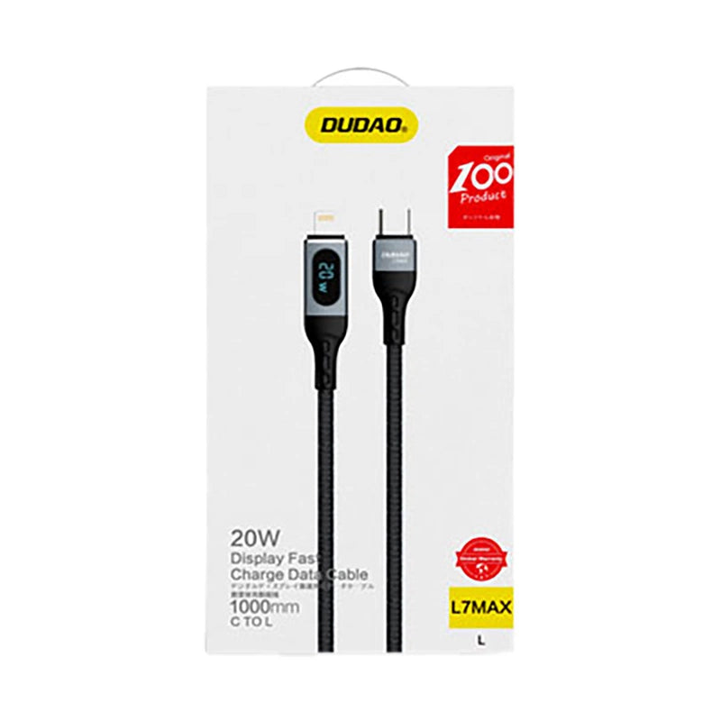 Dudao USB Type C - Lightning cable fast charging PD 20W 1m black (L7MaxL)_4