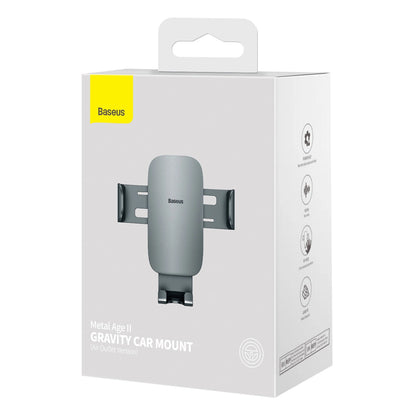 Baseus Metal Age II Gravitational Car Holder on ventilation grid (gray)_12