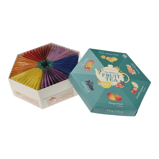 Caixa de chÃ¡ hexagonal, 6 sabores, 60 sacos_0