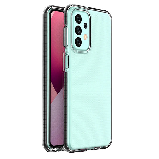 Spring Case case for Samsung Galaxy A23 silicone cover with frame black_0