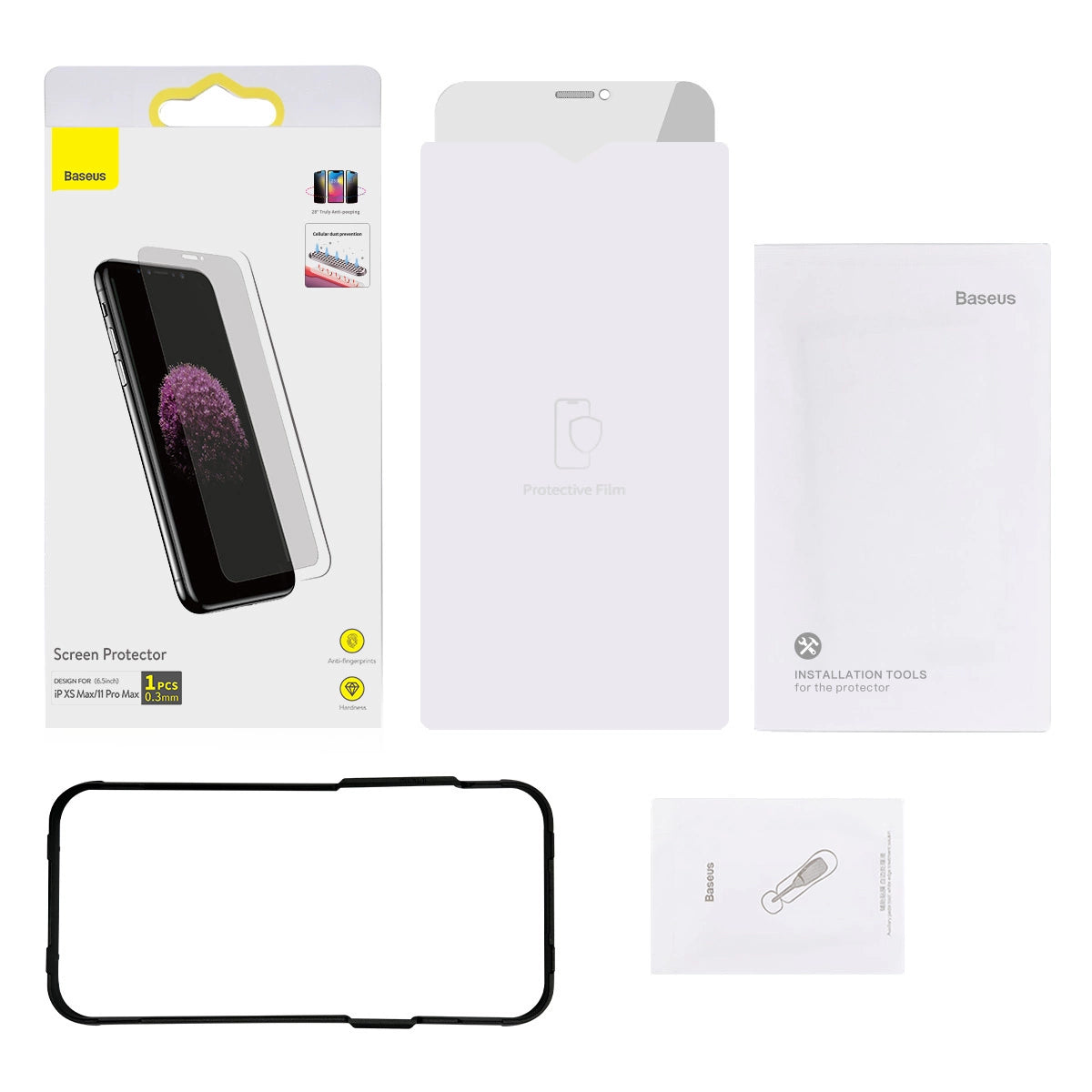 Baseus Privacy Anti Spy tempered glass for iPhone 11 Pro Max / iPhone XS Max with positioner_9