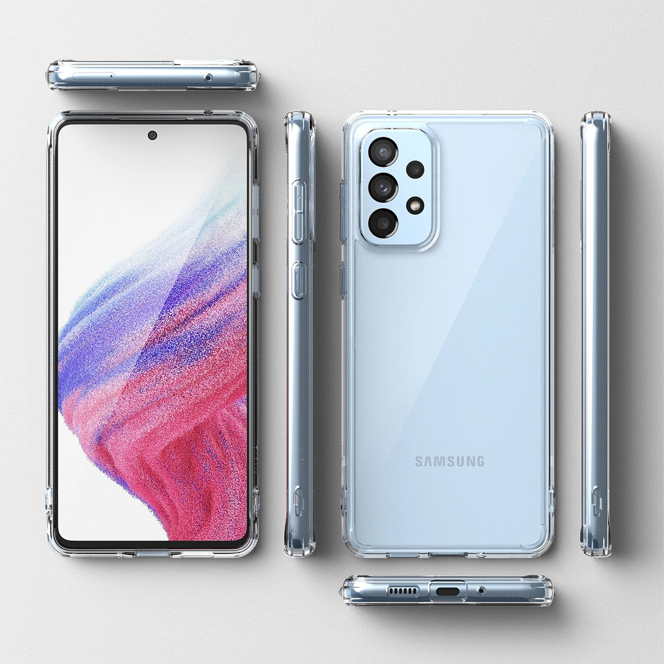 Ringke Fusion tpu case with frame for Samsung galaxy a73 transparent_7
