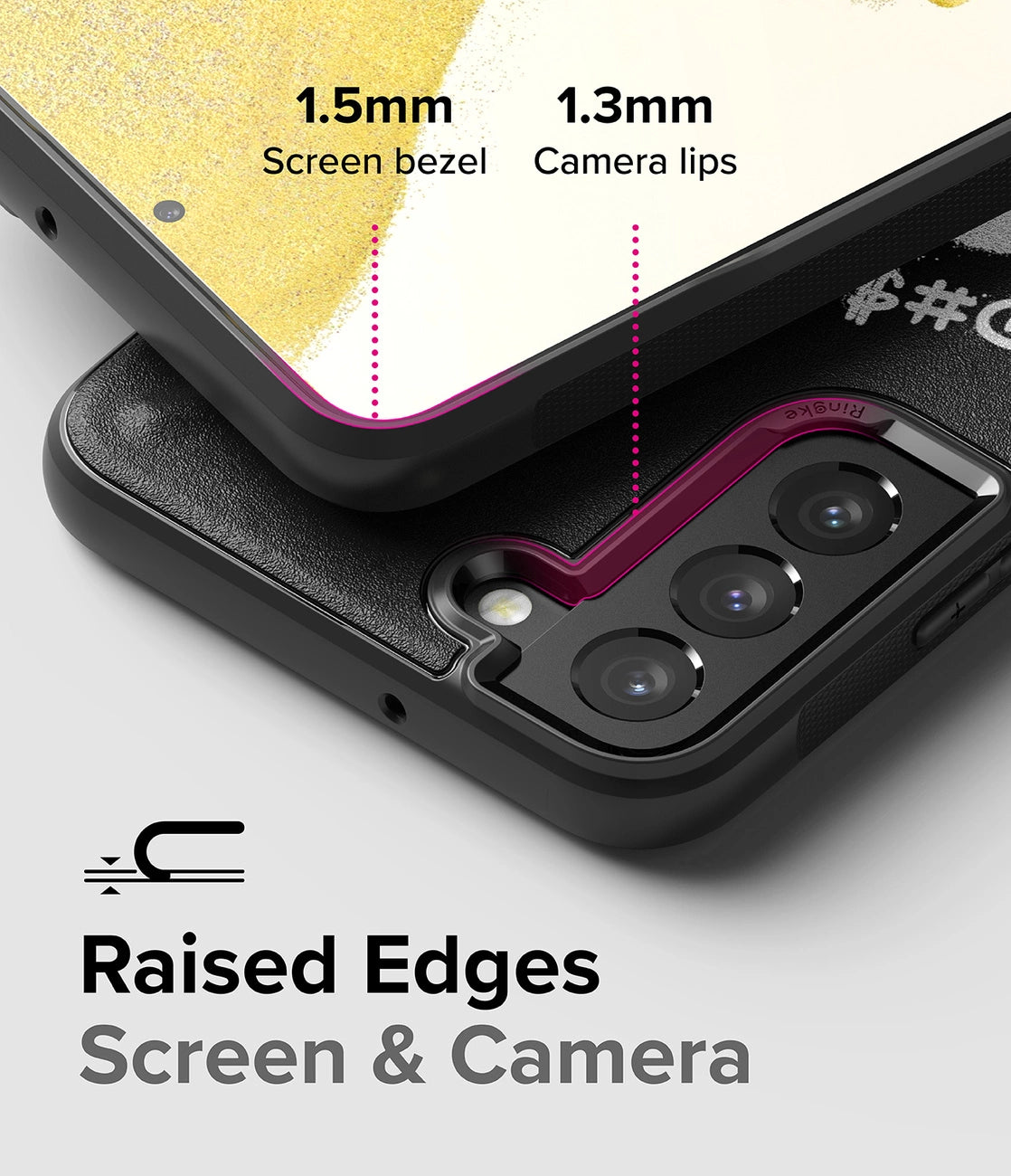 Ringke Onyx Design Durable Cover Case for Samsung Galaxy S22 + (S22 Plus) black (X) ()_1