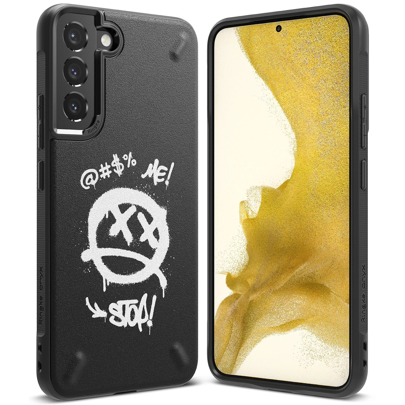 Ringke Onyx Design Durable TPU Cover for Samsung Galaxy S22 + (S22 Plus) black (Graffiti) ()_0