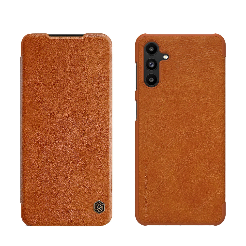 Nillkin Qin leather holster case for Samsung Galaxy A13 5G brown_0