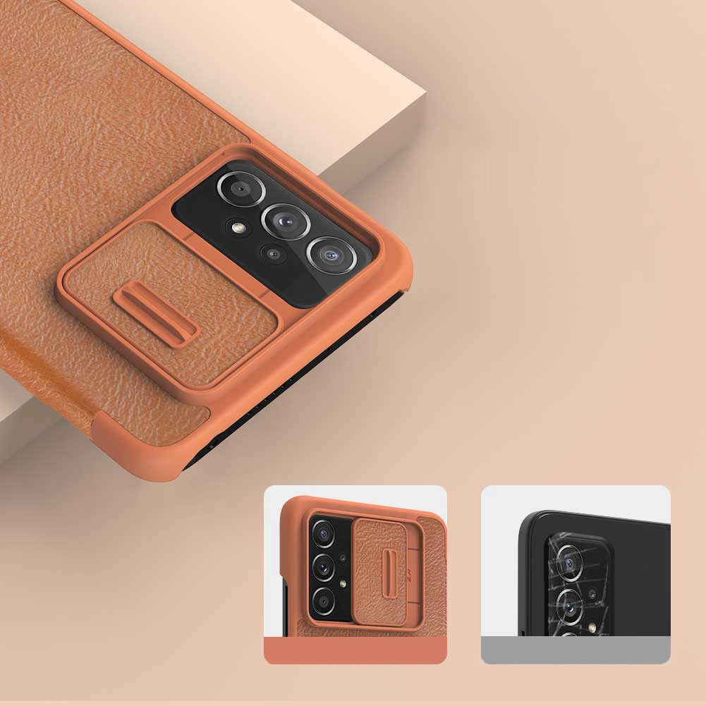 Nillkin Qin leather holster case for Samsung Galaxy A73 red_9