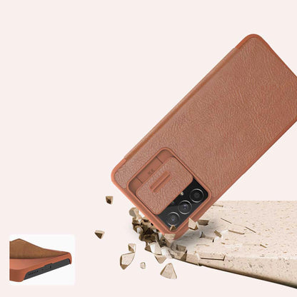 Nillkin Qin leather holster case for Samsung Galaxy A73 brown_14