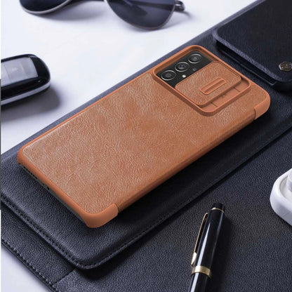 Nillkin Qin leather holster case for Samsung Galaxy A73 brown_18