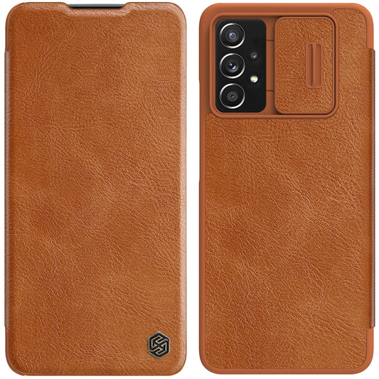 Nillkin Qin leather holster case for Samsung Galaxy A73 brown_0