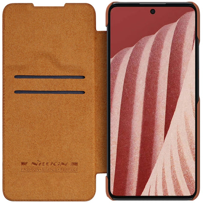 Nillkin Qin leather holster case for Samsung Galaxy A73 brown_3