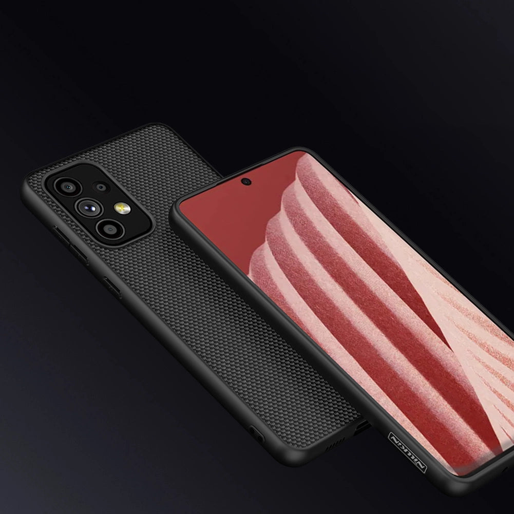 Nillkin Textured Case durable reinforced case with gel frame and nylon back for Samsung Galaxy A73 black_9