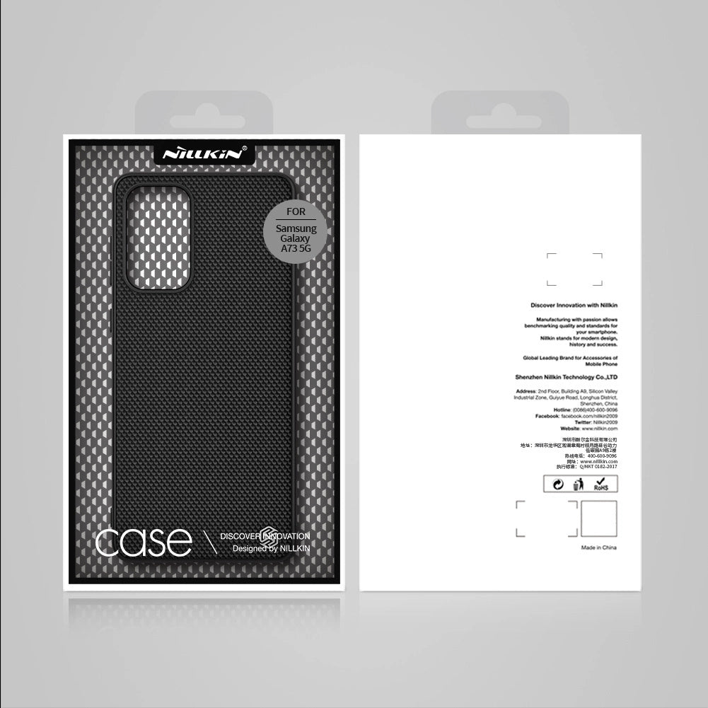 Nillkin Textured Case durable reinforced case with gel frame and nylon back for Samsung Galaxy A73 black_4