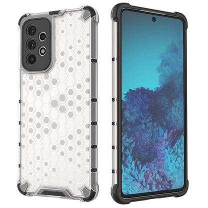 Honeycomb case armored cover with a gel frame for Samsung Galaxy A73 black_16