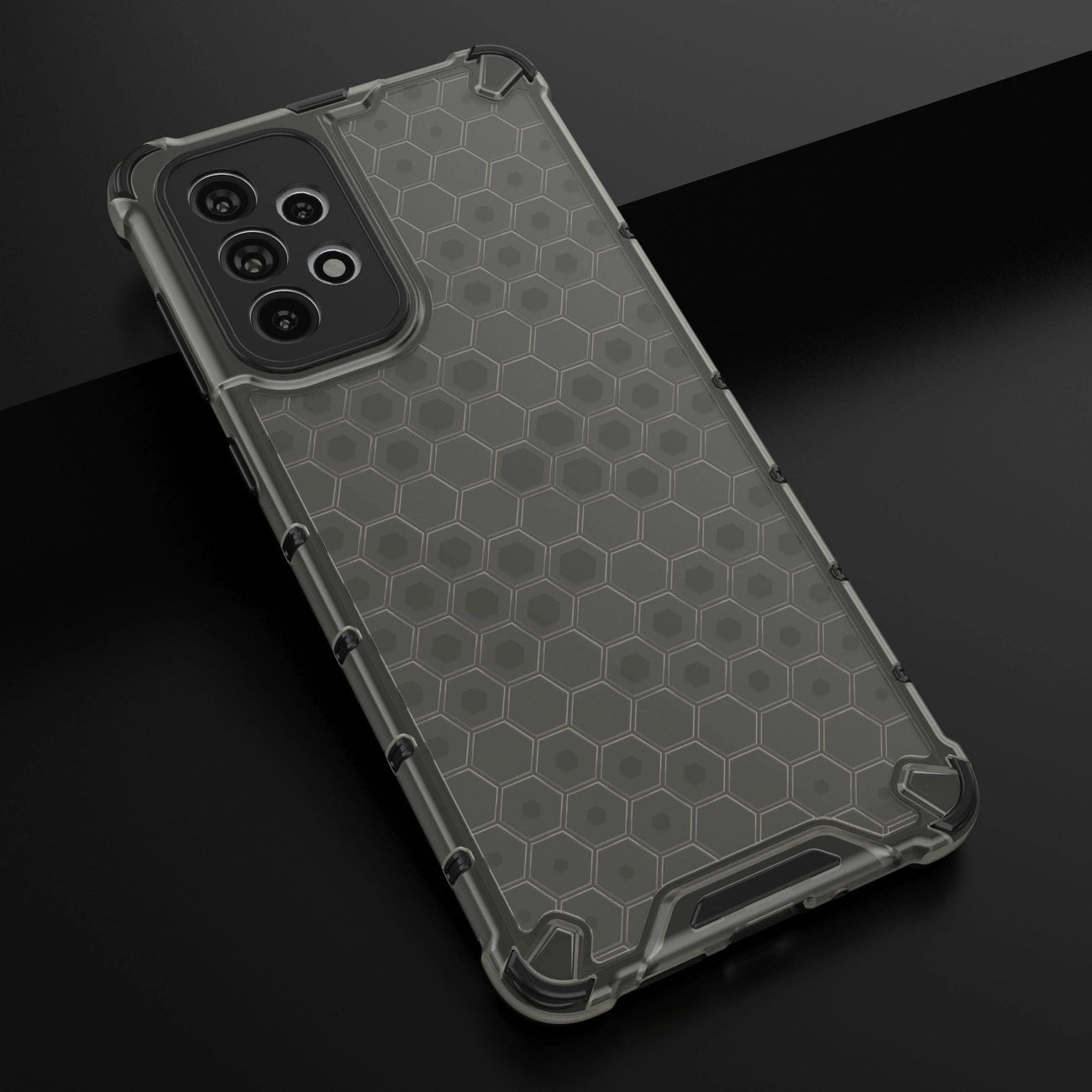 Honeycomb case armored cover with a gel frame for Samsung Galaxy A73 black_19