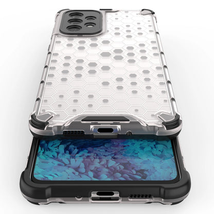 Honeycomb case armored cover with a gel frame for Samsung Galaxy A73 black_8