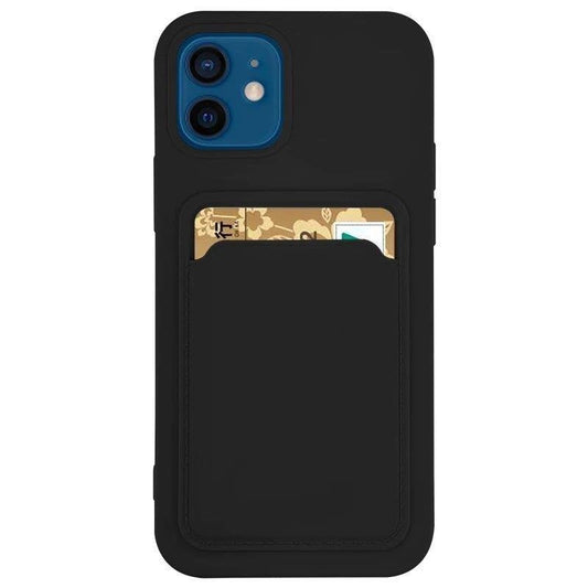 Card Case silicone case wallet with card pocket for Samsung Galaxy S22+ (S22 Plus) black_0
