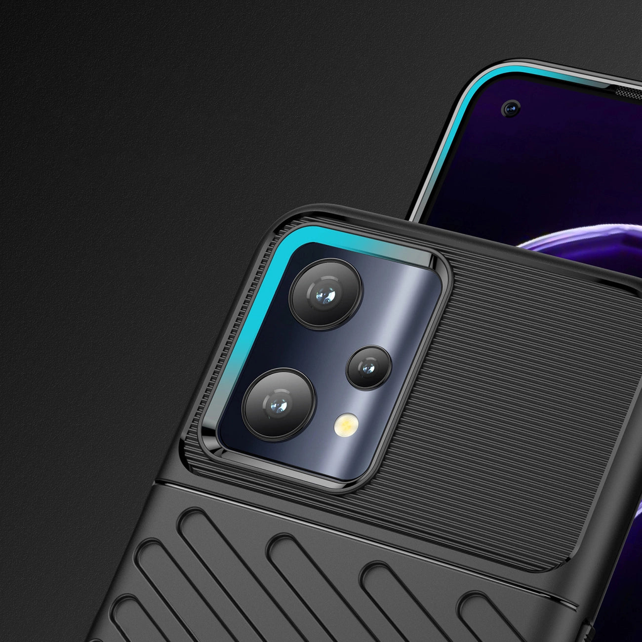 Thunder Case flexible armored cover Realme 9 Pro black_3