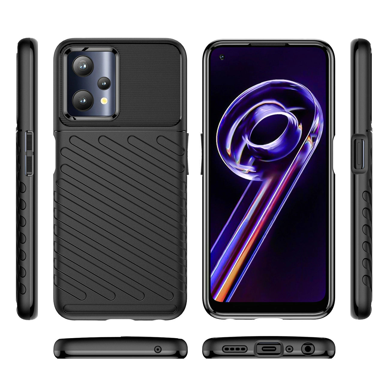 Thunder Case flexible armored cover Realme 9 Pro black_7