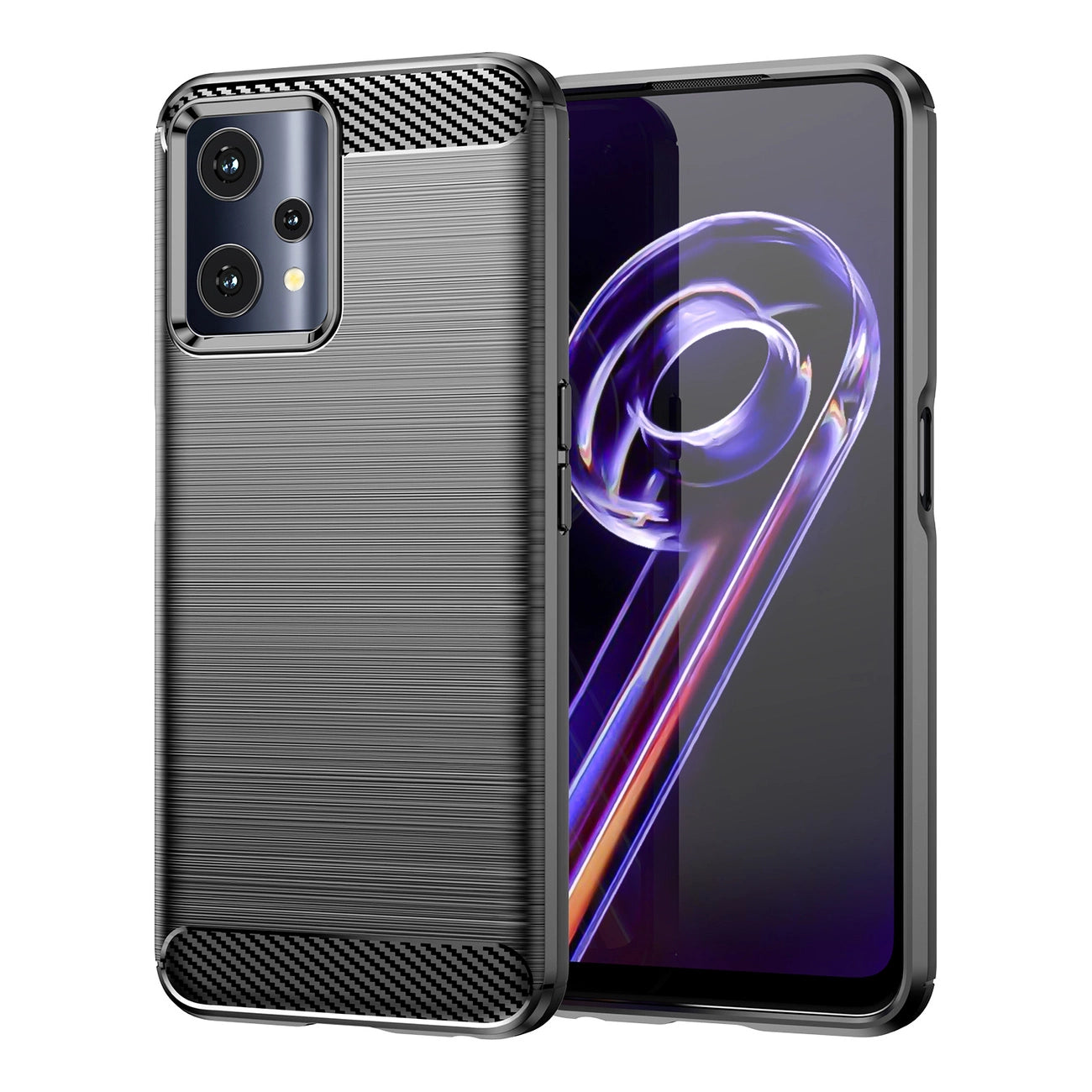 Carbon Case Flexible Cover Realme 9 Pro black_0