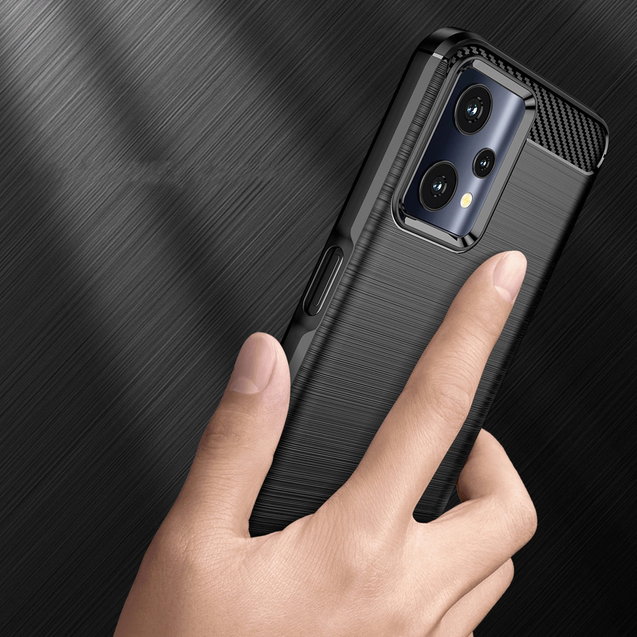 Carbon Case Flexible Cover Realme 9 Pro black_2