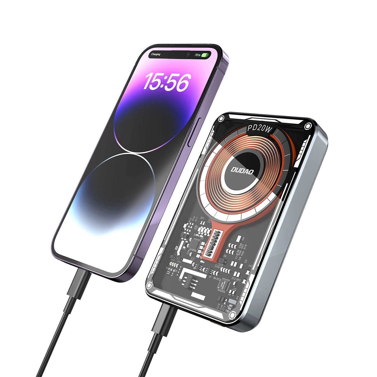 Dudao TGK1 power bank with MagSafe wireless charger 20W 10000mAh black (TGK1-black)_13