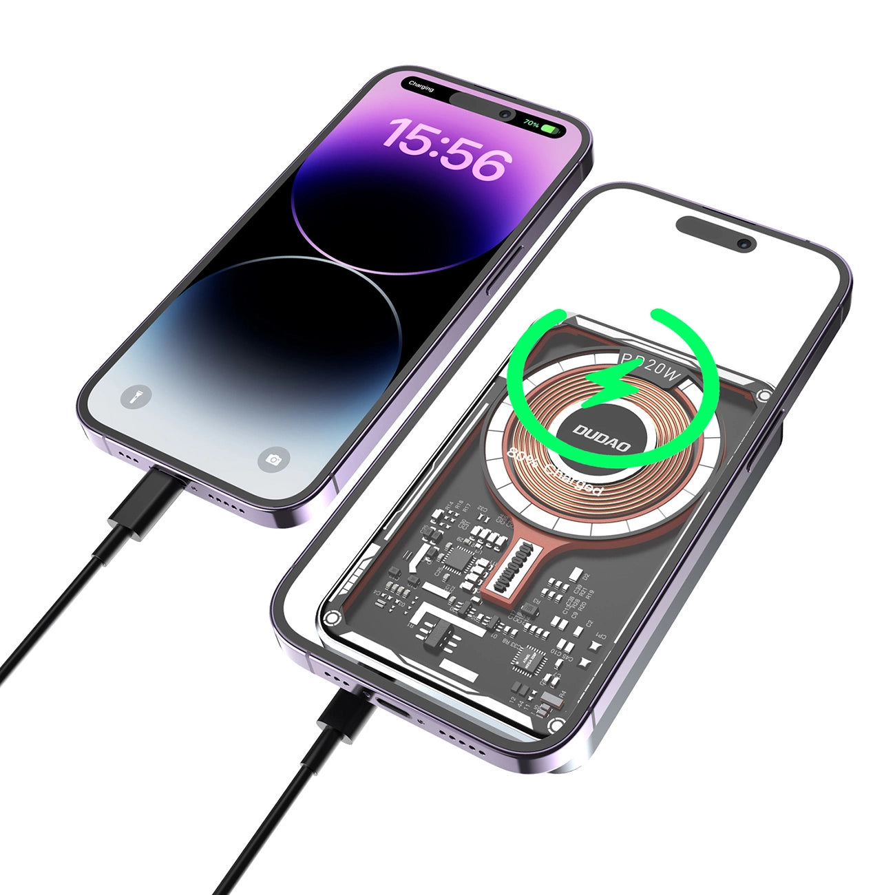 Dudao TGK1 power bank with MagSafe wireless charger 20W 10000mAh black (TGK1-black)_12