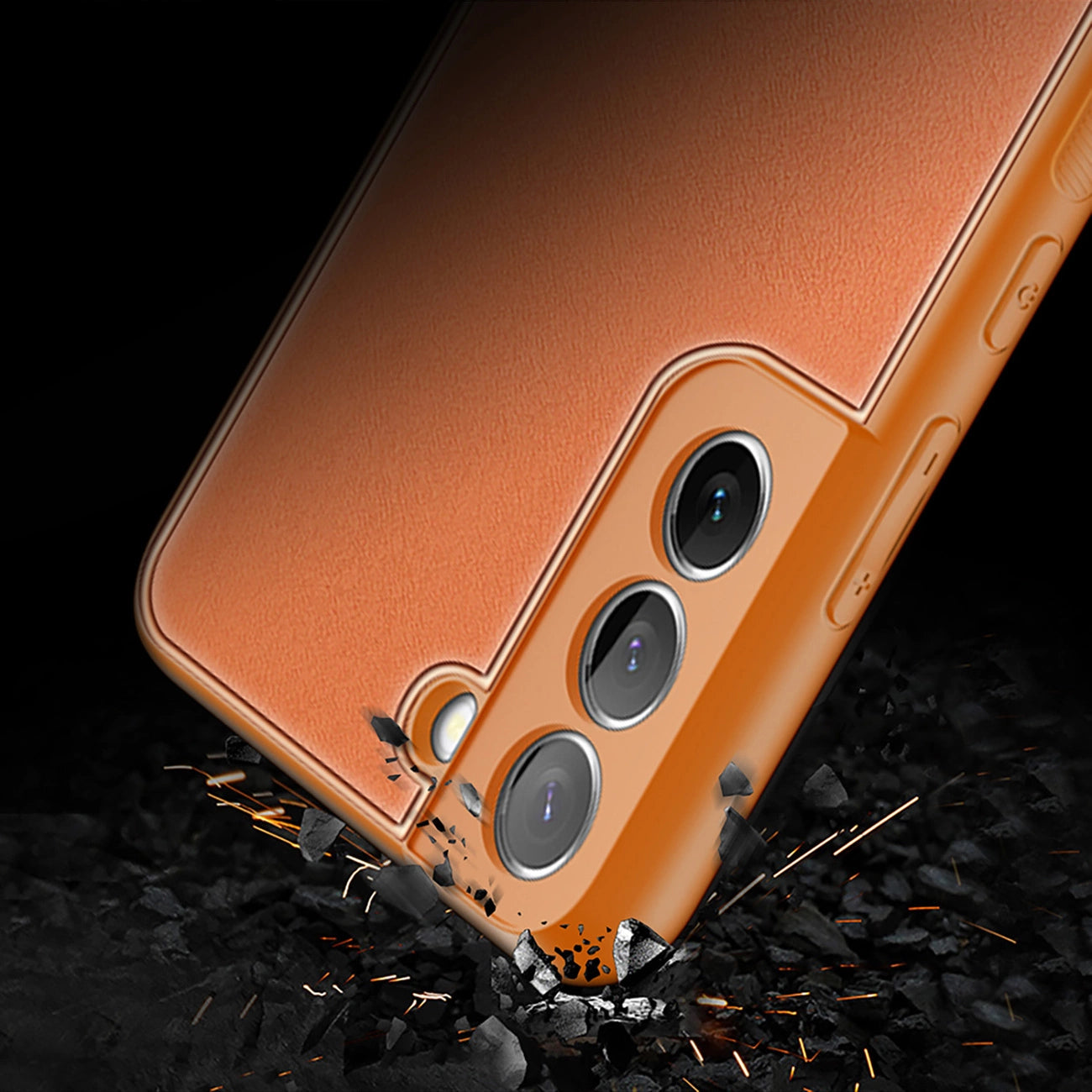 Dux Ducis Yolo elegant cover made of ecological leather for Samsung Galaxy S22 + (S22 Plus) orange_11