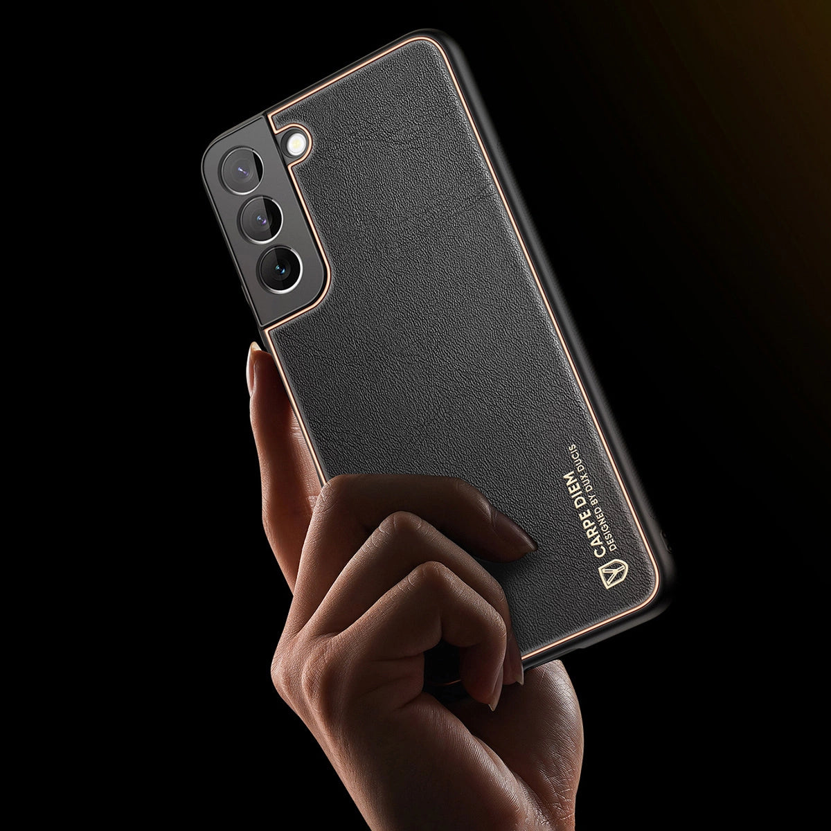 Dux Ducis Yolo elegant cover made of ecological leather for Samsung Galaxy S22 + (S22 Plus) orange_15