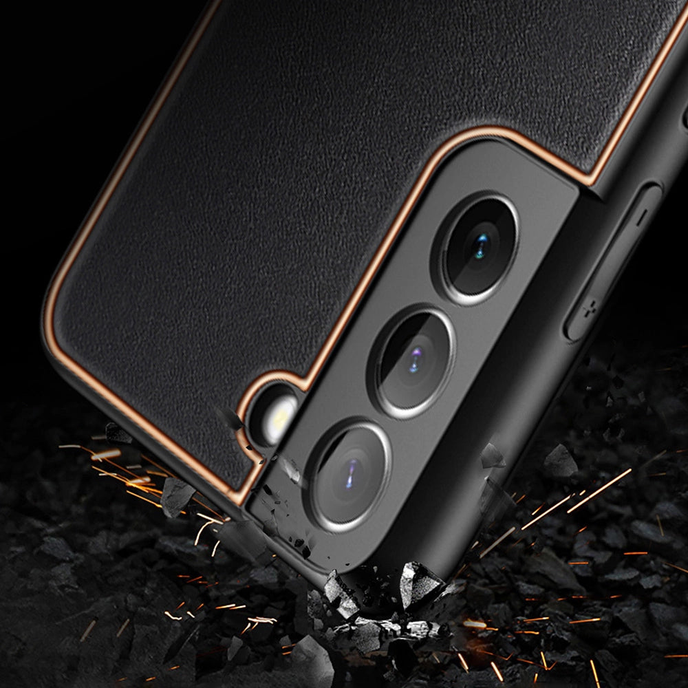 Dux Ducis Yolo elegant cover made of ecological leather for Samsung Galaxy S22 + (S22 Plus) orange_17