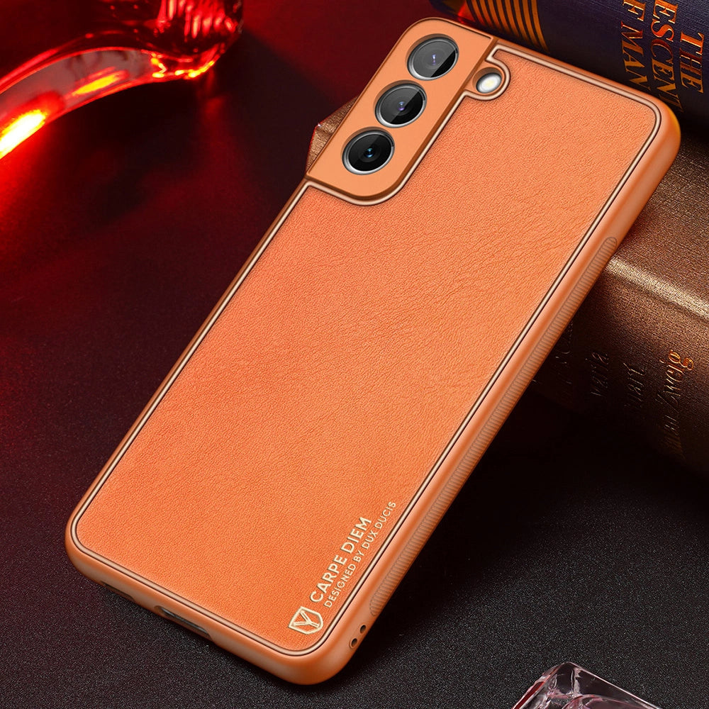 Dux Ducis Yolo elegant cover made of ecological leather for Samsung Galaxy S22 + (S22 Plus) orange_10