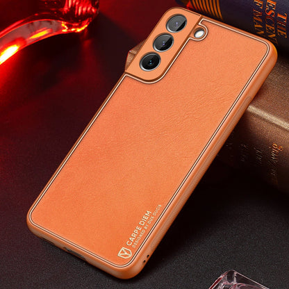 Dux Ducis Yolo elegant cover made of ecological leather for Samsung Galaxy S22 + (S22 Plus) orange_10