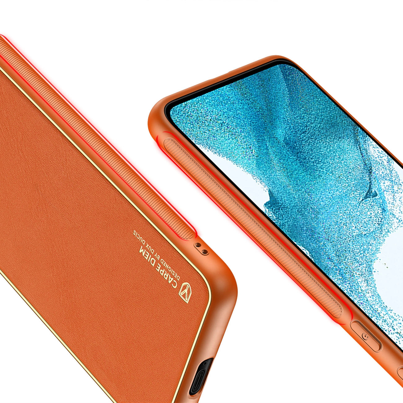 Dux Ducis Yolo elegant cover made of ecological leather for Samsung Galaxy S22 + (S22 Plus) orange_7