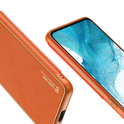 Dux Ducis Yolo elegant cover made of ecological leather for Samsung Galaxy S22 + (S22 Plus) orange_7