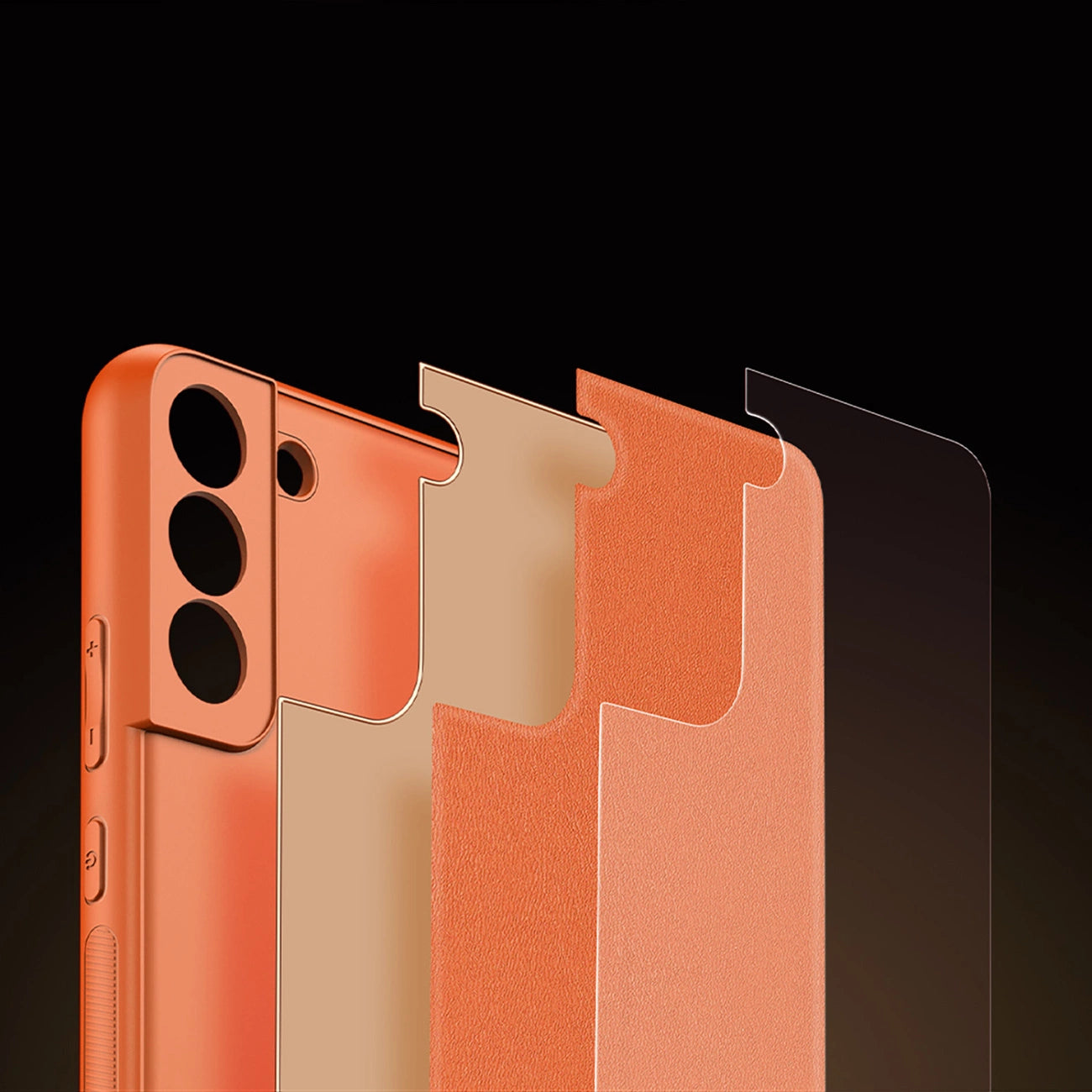 Dux Ducis Yolo elegant cover made of ecological leather for Samsung Galaxy S22 + (S22 Plus) orange_9