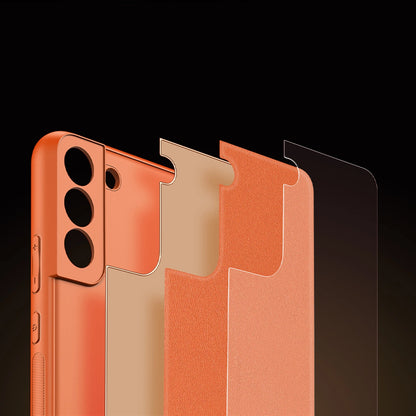 Dux Ducis Yolo elegant cover made of ecological leather for Samsung Galaxy S22 + (S22 Plus) orange_9
