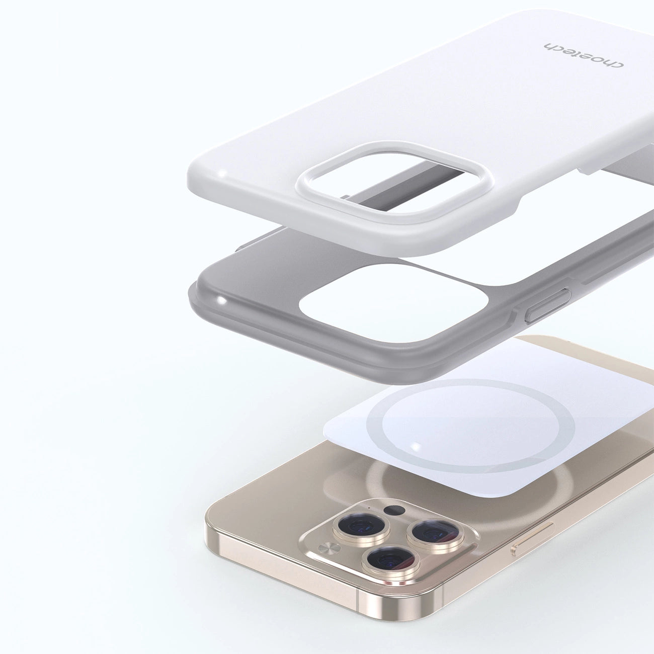 Choetech MFM Anti-drop case Made For MagSafe for iPhone 13 Pro white (PC0113-MFM-WH)_1