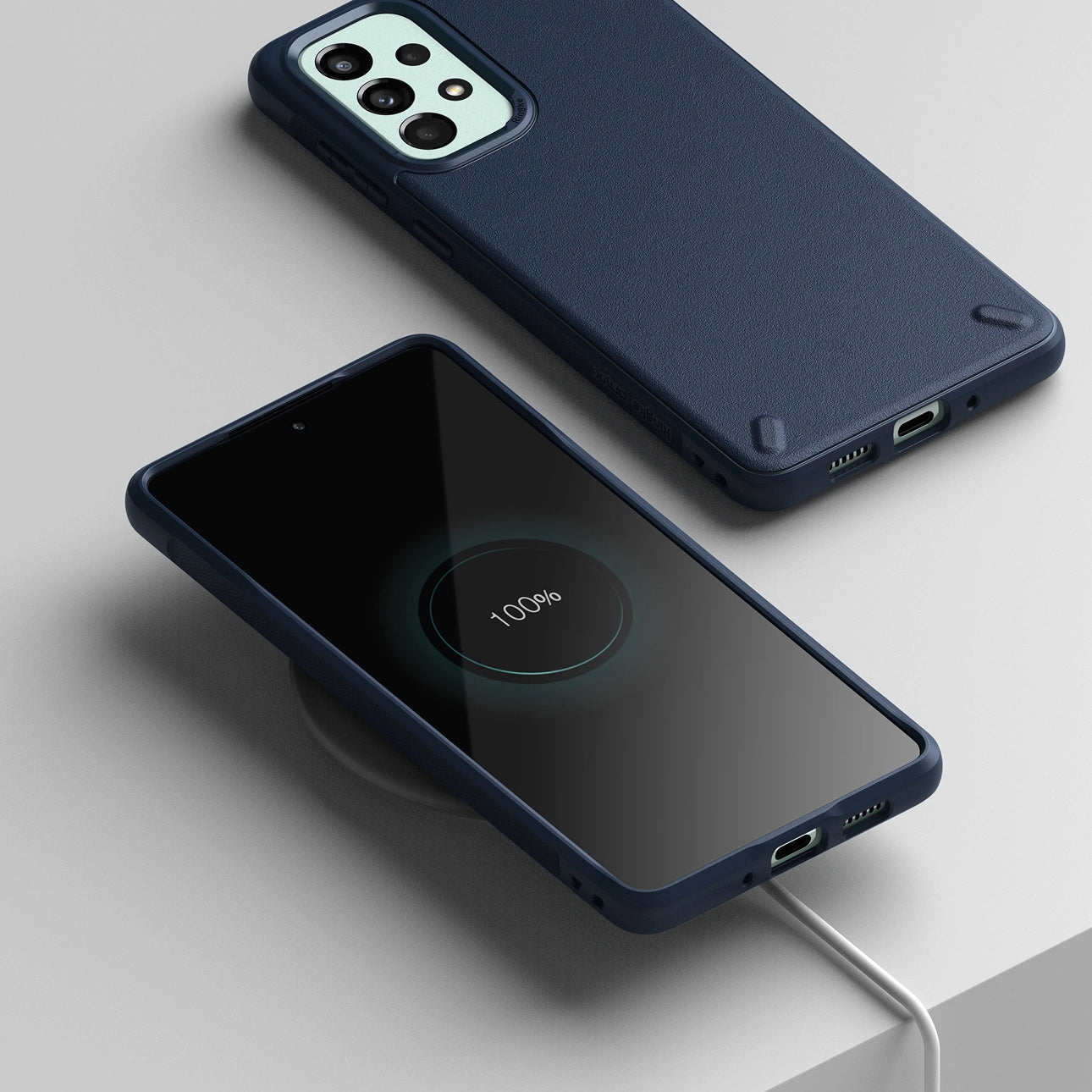 Ringke Onyx durable cover for Samsung Galaxy A73 navy blue_6