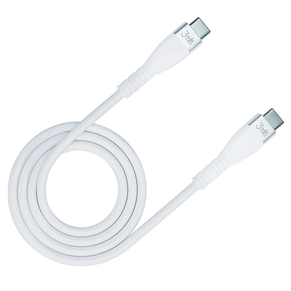 3MK HyperSilicone Cable USB-C / USB-C white cable 1m 60W 3A_1