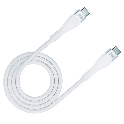 3MK HyperSilicone Cable USB-C / USB-C white cable 1m 60W 3A_1
