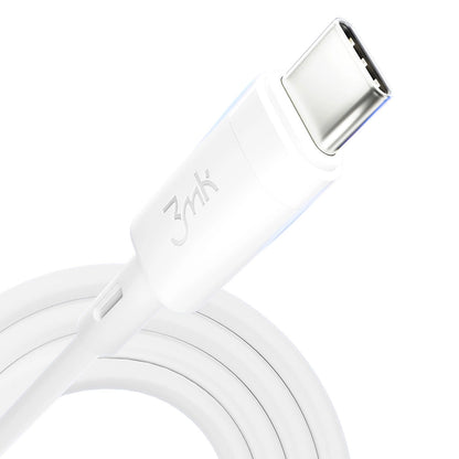3MK HyperSilicone Cable USB-C / USB-C white cable 1m 60W 3A_7