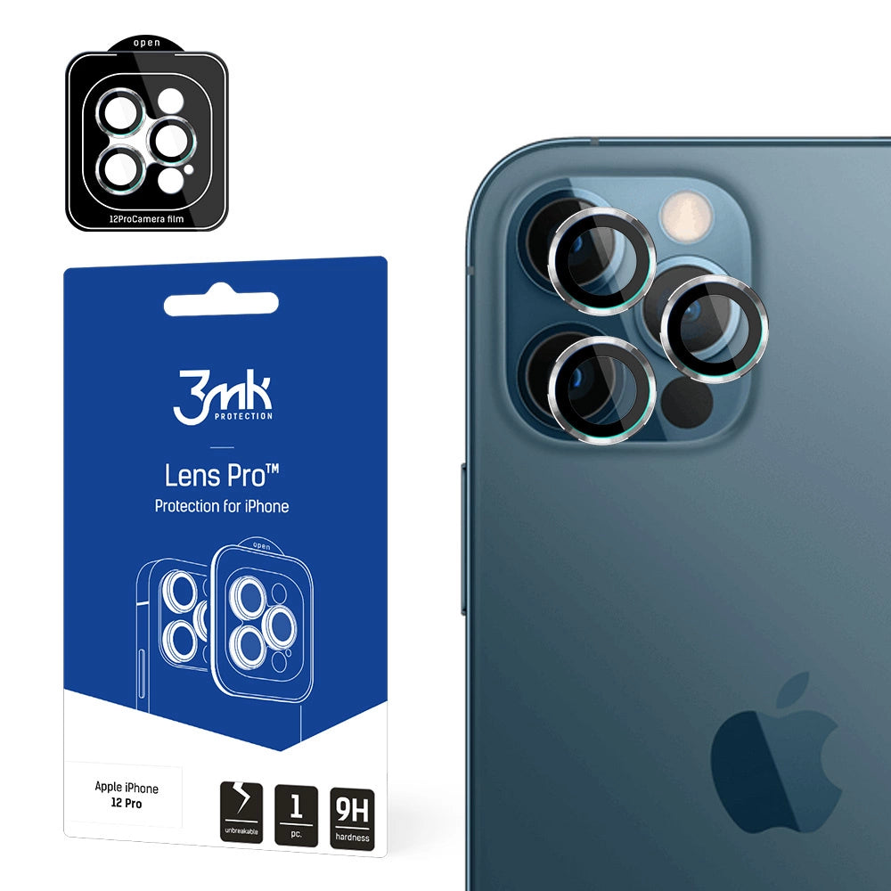 3MK Lens Protection Pro iPhone 12 Pro Camera lens protection with mounting frame 1 pc._0