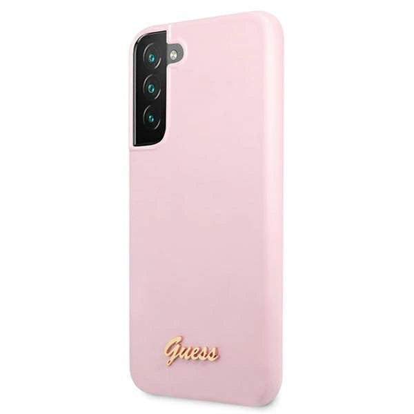 Guess GUHCS22MLSLMGLA S22+ S906 lavender/lavender hardcase Silicone Script Metal Logo_1