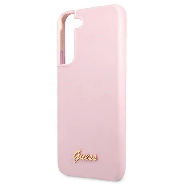 Guess GUHCS22MLSLMGLA S22+ S906 lavender/lavender hardcase Silicone Script Metal Logo_5