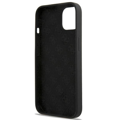 Guess GUHMP13MLSLMGBK iPhone 13 6.1" black/black hardcase Silicone Script Gold Logo Magsafe_5