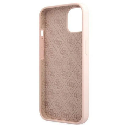 Guess GUHMP13MLSLMGLP iPhone 13 6.1" light pink/light pink hardcase Silicone Script Gold Logo Magsafe_5